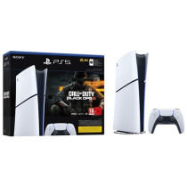 Pack Console Sony PS5 Edition numérique Modèle Slim Noir et Blanc + Call of Duty®