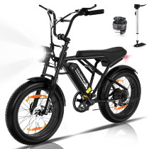 Vélo électrique VAE - COLORWAY - Noir - 20 x 4.0 Gros Pneus - Batterie amovible 36V 12Ah - E-BIKE Tout Terrain - VTT électrique