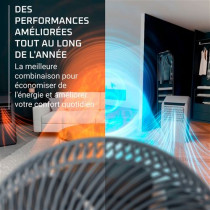 Ventilateur sur pied Rowenta Turbo Swift Silence QV5041F0 Bleu Gris