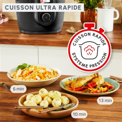 Multicuiseur intelligent connecté Moulinex Cookeo avec couvercle Extracrisp YY5449FB 1600 W Noir