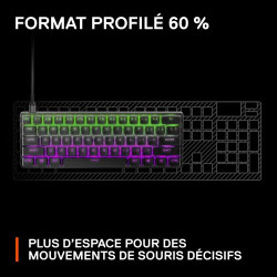 Clavier Gaming filaire Azerty SteelSeries Apex Pro Mini Noir